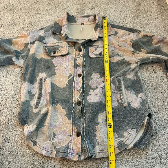 New Free People Printed Ruby Jacket in Charcoal Combo - Picture 9 of 12